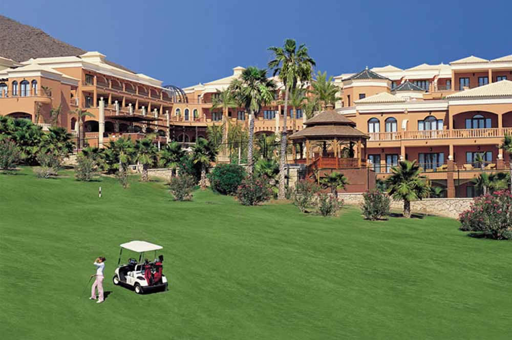Hotel Las Madrigueras hotel las madrigueras, tenerife with the golf las americas course in the foreground